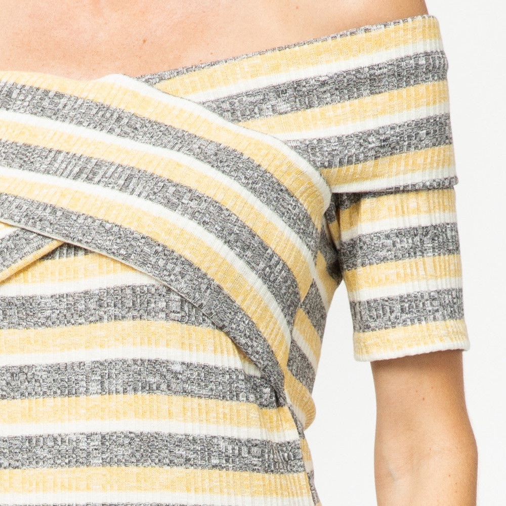 Off The Shoulder Ribbed Top - Picture 3 of 3